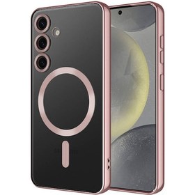Resim Goocamp Galaxy Uyumlu S24 Plus Kılıf Kamera Korumalı Magsafe Wireless Şarj Özellikli Demre Rose Gold 