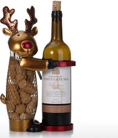 Resim Hangfox Elk Şarap Askısı: Dekoratif Metal El İşi, Pratik Ev Aksesuarı Ve Hediye Seçeneği Altın 