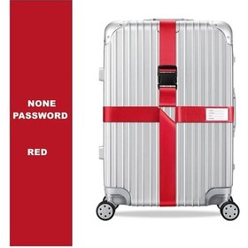 Resim Queenshow Anti-hırsızlık Bagaj Kemeri - Çapraz Askılı, Şifre Ayarlanabilir Bavul Kemerleri Pembe 