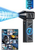 Resim XINMENG Süper Güç Üfleyici Mini Turbo Jet Fan 130000RPM 52+M/s Yüksek Hızlı Kanal Fanları 4000MAH Vantilatör 