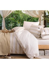 Resim Blue Marine Tek Kişilik Nevresimli Pike Takımı Aura Bej Bej 