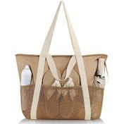 Resim Willowhaven Siyah Büyük Kum Geçirmez Katlanır Zipli Fileli Kadın Plaj Çantası Polyester Siyah 