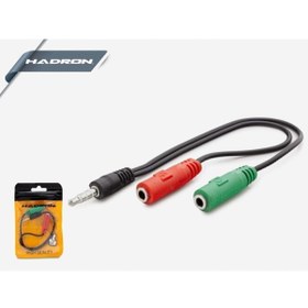 Resim HADRON Hn4708 Mikrofon Kulaklık Kablo Ayırıcı 20 Cm 
