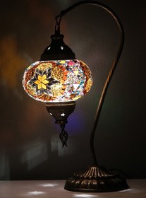 Resim Empressco Renkli Cam Mozaik Lamba, Retro Tasarım, Etnik Aydınlatma, Sanatsal Işıklandırma 