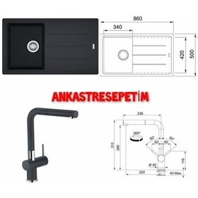 Resim Franke Bfg 611-86 Nero Eviye.Active Plus 