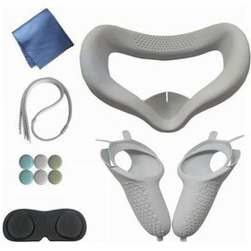 Resim Pazly Oculus Quest 2 Silikon Destek Maskesi Tutucu Yastık - Beyaz Beyaz 