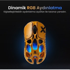 Resim Gravastar K1 Pro Mekanik Gaming Klavye, X Kablosuz Optik Mouse Ve Mousepad Oyuncu Seti, Battle-worn Optik 