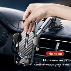 Resim 1 adet Enayi Araç Telefonu Tutucu Mobil Akıllı Telefon Cep Telefonu Braketi Tablet Araçlar IPhone Için Montaj Standı GPS 14/ Xiaomi/ Samsung Araç Telefonu Montaj Tutucu Uzatılabilir Kol Ile Kolay Kurulum Için Tek Tuşla Serbest Bırakma 