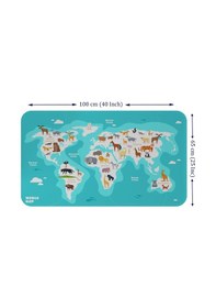 Resim Eğitici Dünya Haritası Dünya Atlası Çocuk Ve Bebek Odası Duvar Sticker-60x105-3785 - Renkli Çok Renkli 