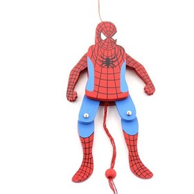 Resim Larimar Ahşap Sallanan Örümcek Adam Figürü - 9076850132766lmr 