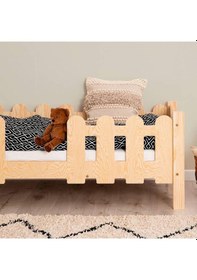 Resim Markaawm Markaawm Montessori Yatak Ahşap Çocuk Karyola Leaf Akçaağaç 