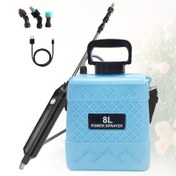 Resim Elektrikli Püskürtücü 7.99 L, Güçlü Performanslı 3.7V Elektrikli Püskürtücü, 3 Nozul Dahil, Teleskopik Çubuklu, Ayarlanabilir Omuz Askılı Bahçe Sulama Kabı, Çim ve Bahçe İçin Uygun 