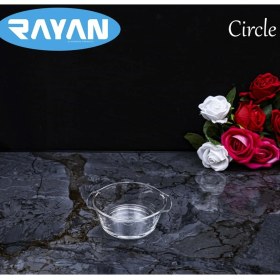 Resim Pileli Store Circle Tekli Yuvarlak Cam Kahvaltılık ROYALEKS-81474 