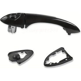 Resim Dashanshop 1 Set Bmw X5 E53 2000 2006 Sürücü Kapı Kolu Parlak Siyah Kapı Kolu 