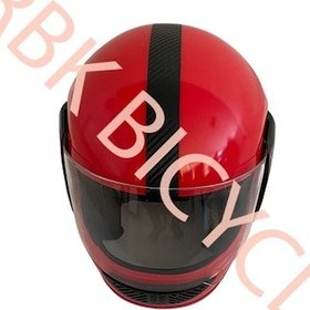 Resim Çeneli Kask Yerli Kırmızı 