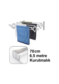 Resim Çamaşır Kurutma Askısı Balkon Elbise Kurutma Askılığı 70Cm 9 Lu Gri 