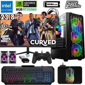Resim Xaser XSR1124 i5-14400F 32 GB 2 TB M.2 NVMe SSD 8 GB RTX5060 23.8" Free Dos Masaüstü Oyuncu Bilgisayarı 