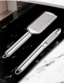 Resim Mybru Paslanmaz Çelik Rende Ve Soyacak Penir Çikolata Zencefil Patates Limon Rende Ve Soyacak 2'li S Çok Renkli 