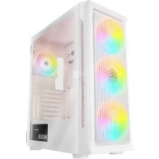Resim Rampage 650W 80+ Prolıx Mesh 4-Rgb Fanlı Gamıng Mıd-Tower Pc Kasası Beyaz 