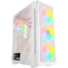 Resim Rampage 650W 80+ Prolıx Mesh 4-Rgb Fanlı Gamıng Mıd-Tower Pc Kasası Beyaz 