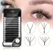 Resim Winky Beauty 6D/7D/8D Çift Uçlu 3D W Stili Kirpik Uzatmaları - Tam Yoğun Doğal Yumuşak El Dokuma Sahte Kirpikler, 0.07mm Ultra İnce C/D Kıvrım (10-12mm & 6-9mm) Başlangıçlar İçin, Profesyonel Kirpik Uzantıları 