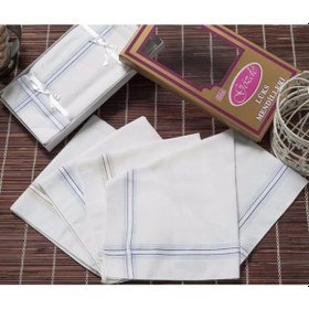 Resim Sarı Kutulu 46x46 Cm 12 Adet Kumaş Mendil-gsk 02 Beyaz 