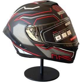 Resim WOSEN Ws-602 Güneş Gözlüklü Full Face Kask (Şeffaf Vizörlü) MATT BLACK K1 (602) 