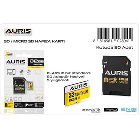 Resim Auris 32GB SD Hafıza Kartı 