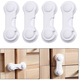 Resim Bebek Eşya Dolap Kapı Çekmece Kilidi -al4540 4 Adet Beyaz 