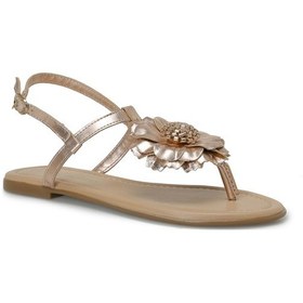 Resim Butigo 26s-8048 Bronz Kadın Düz Sandalet 000000000102725345 Altın 