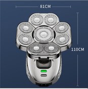 Resim Sones Tek Makine 9 Bıçaklı Başlık Çok İşlevli Usb Tıraş Makinesi Tüm Vücut Su Yıkama Tıraş Makinesi Erkek Saç Kel Std-31 