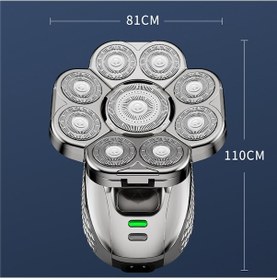 Resim Sones Tek Makine 9 Bıçaklı Başlık Çok İşlevli Usb Tıraş Makinesi Tüm Vücut Su Yıkama Tıraş Makinesi Erkek Saç Kel Std-31 