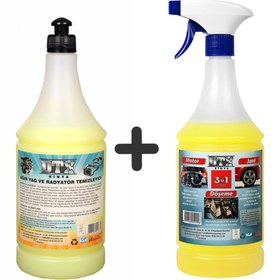 Resim Genel Markalar Ağır Yağ Sökücü Radyatör Temizleme İlacı 1 Litre & Oto Döşeme,Jant ve Motor Temizleme Sıvısı 1 Lt 