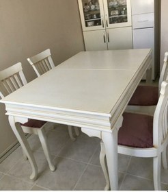 Resim Masifart Prasino Yemek Masası ve Sandalye Takımı 