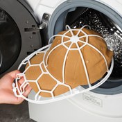 Resim Plastik Şapka Yıkama Çerçevesi - Dayanıklı, Dokuma Malzemesi Olmayan, Snap Kapatma, Beyzbol Şapkaları, Seyahat Şapkaları ve Daha Fazlası İçin İdeal - Deformasyon ve Küçülme Önler, Seyahat Şapka Tutucu | Şık Plastik Çerçeve | Güvenli Kapatma Tasarımı, Şapka Saklama Organizatörü, Çamaşır Torbaları 