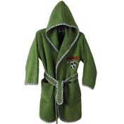 Resim Ecocotton Organik Pamuk 3-4 Yaş Çocuk Bornoz - Funny Football Yeşil 