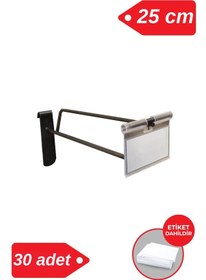 Resim 25 Cm - 30 Adet Siyah Etiketli Tel Pano Kancası Raf Askısı Siyah 