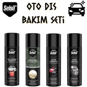Resim Selsil Oto Dış Bakım Seti 4 Parça (Zift Katran-Lastik-Motor-Silikon Spreyi) 