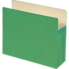 Resim Dosya Cebi, Düz Kesimli Tab, 12,5 cm Genişletme, Mektup Boyutu, Yeşil, Kutu Başına 10 (73236) 
