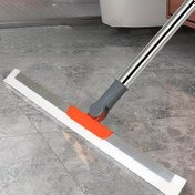 Resim 1 adet Çok Fonksiyonlu Silikon Zemin Silecek - Dayanıklı Plastik & Metal Sap, Banyo, Yatak Odası, Oturma Odası & Dış Mekan Temizliği için İdeal - Ergonomik Tasarımlı Çok Yönlü Cam Sileceği, Çok Yönlü Zemin Temizleyici|Modern Temizlik Ekipmanı|Sağlam Metal Yapı 