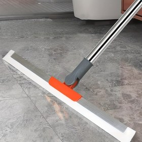 Resim 1 adet Çok Fonksiyonlu Silikon Zemin Silecek - Dayanıklı Plastik & Metal Sap, Banyo, Yatak Odası, Oturma Odası & Dış Mekan Temizliği için İdeal - Ergonomik Tasarımlı Çok Yönlü Cam Sileceği, Çok Yönlü Zemin Temizleyici|Modern Temizlik Ekipmanı|Sağlam Metal Yapı 