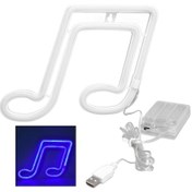 Resim Led Neon Işık Müzik Nota Neon Gece Işığı Konser Duvar Lambası Parti Duvar Asılı Neon Lambamavi Işık Diğer 