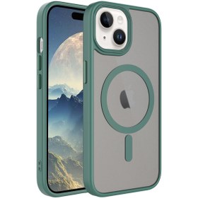Resim Apple iPhone 15 Plus Kamera Çıkıntılı Kablosuz Şarj Arkası Mat Hassas Buton Flet Magsafe Kılıf 