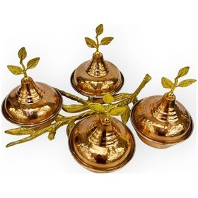 Resim 4 Lü Bakır Zeytin Dalı Çerezlik 