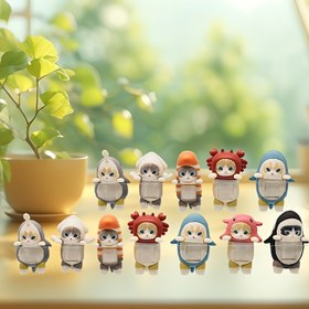 Resim Sevimli Körpe Zamanı Kedi & Arkadaşlar PVC Figürler - Renkli, Fantastik Oyun Konsolu & Ofis Dekoru - Halloween, Noel, Ramazan, Gelin Duşları & Partiler için İdeal - Benzersiz Doğum Günü & Tatil Hediyesi 