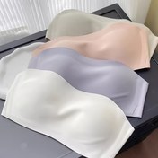 Resim 4 Adet Kadın Askısız Sütyen - Telsiz, Kaymaz Tutuşlu, Günlük & Parti Sütyeni Beyaz/Bej/Açık Pembe/Pastel Renkler - Dikişsiz Tel Yok Sütyenler Elbiseler, Üstler, Resmi/Günlük Kıyafetler İçin - Şık Günlük ve Parti Sütyen Koleksiyonu, Düzgün Siluet, Nefes Alabilen Malzeme, Dolgulu Sütyen, Moda Temelleri 