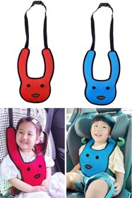 Resim KAŞIKBEY CONY Tavşan Kulak Çocuk Araba Emniyet Kemeri Aksesuarı Araç Emniyet Kemer Kılıfı Koruyucu MAVİ 