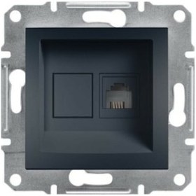 Resim Schneider Asfora Antrasit Nümeris Prizi 1Xrj11 Modül+Kapak 