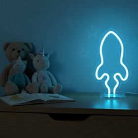 Resim Talia Home ROKET Neon Led Çocuk Odası Gece - Masa Lambası TLANL-003 