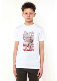 Resim Allen Iverson Baskılı Unisex Çocuk Beyaz T-Shirt 